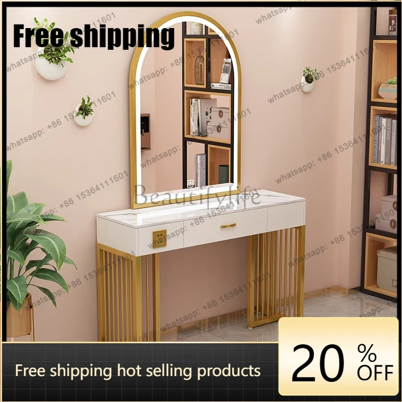 Beauty Makeup Shop - X4 Professioneller Make-up-Schminktisch Modernes Studio mit