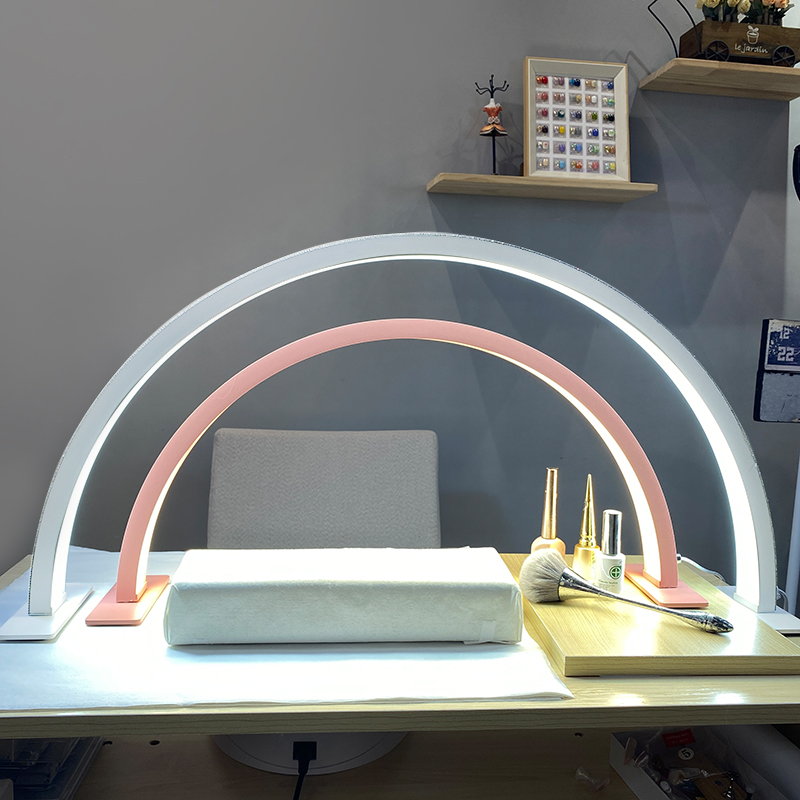 Beauty No Makeup - Halbmond-Nagellampe LED Desktop-Bogenring-Leuchte mit Einstellbarer Helligkeit