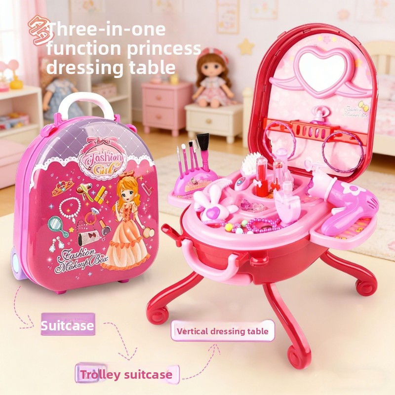 Beauty Makeup For Kids - Kawaii Kinder-Spielset mit Schminktisch, Imitation von