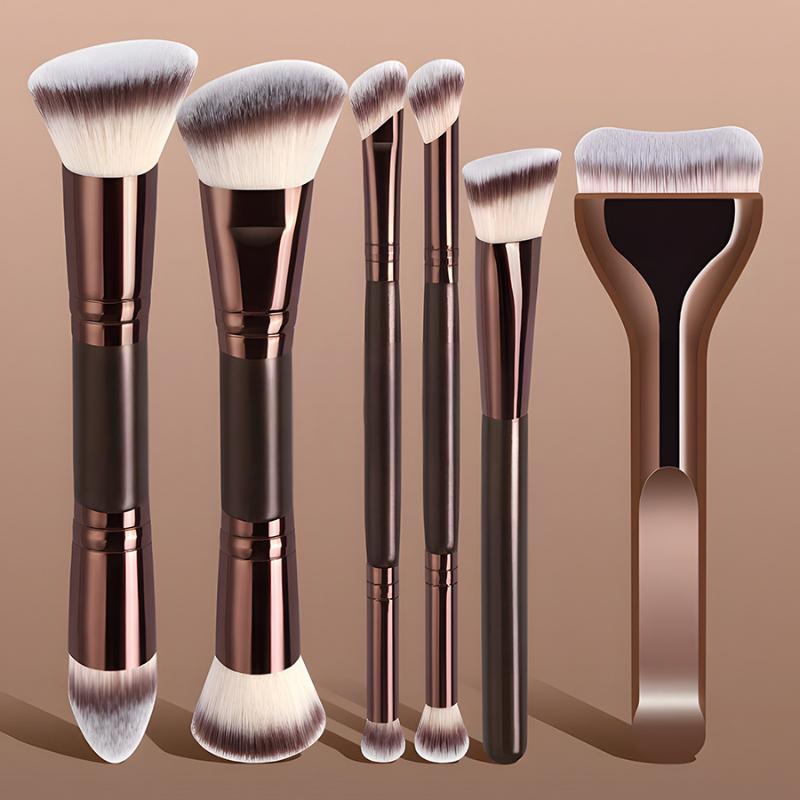 Huda Beauty Makeup Brush Set - Doppelkopf-Gesichts-Make-up-Pinsel-Set Weiche Faser-Foundation-Pinsel Concealer-Pinsel Anfängerfreundliche Schönheitswerkzeuge