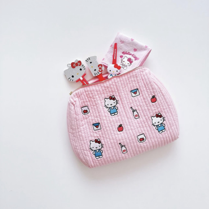 Beauty Makeup For Kids - Hello Kitty Niedliche Cartoon-Reißverschluss-Tasche Kosmetiktasche Kleingeld-