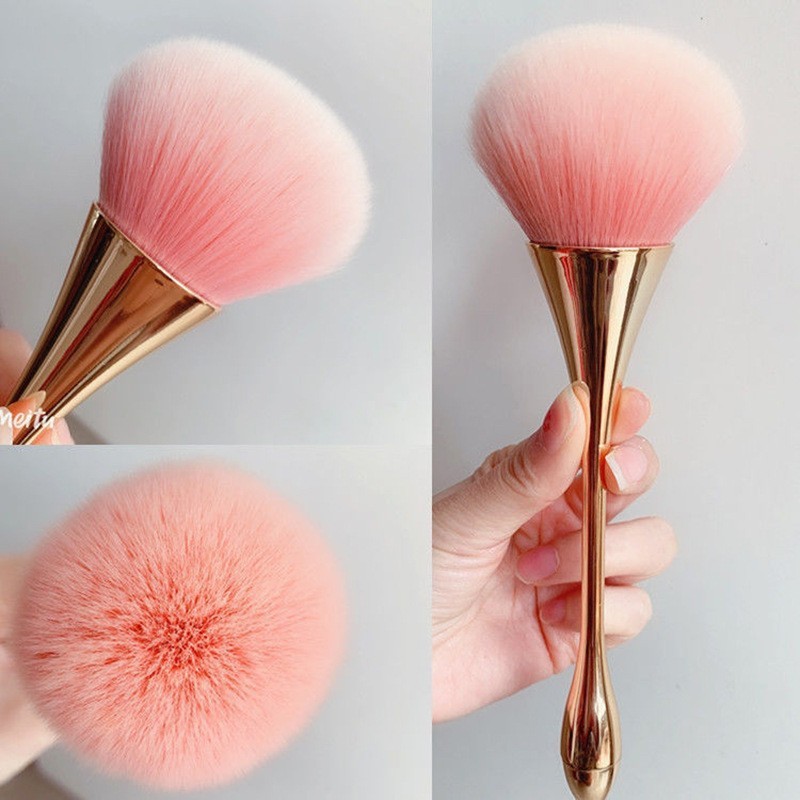 Beauty Rose Makeup - Rosegold-Puder-Rouge-Pinsel, professionelle Make-up-Pinsel, weiche Borsten, großer