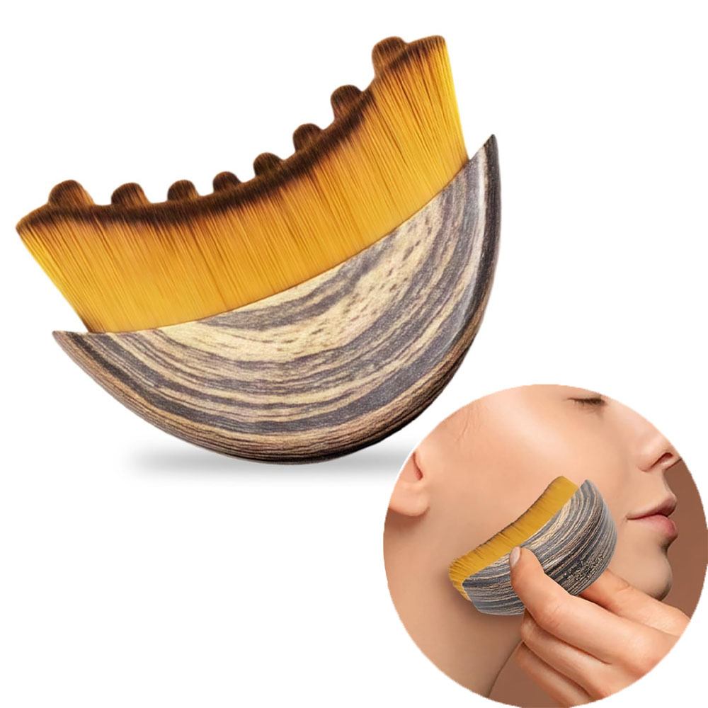 Beauty Queen Makeup - Lymphatische Kontur-Gesichtsbürste, Lymphdrainage-Bürste für Gesicht, Kinn