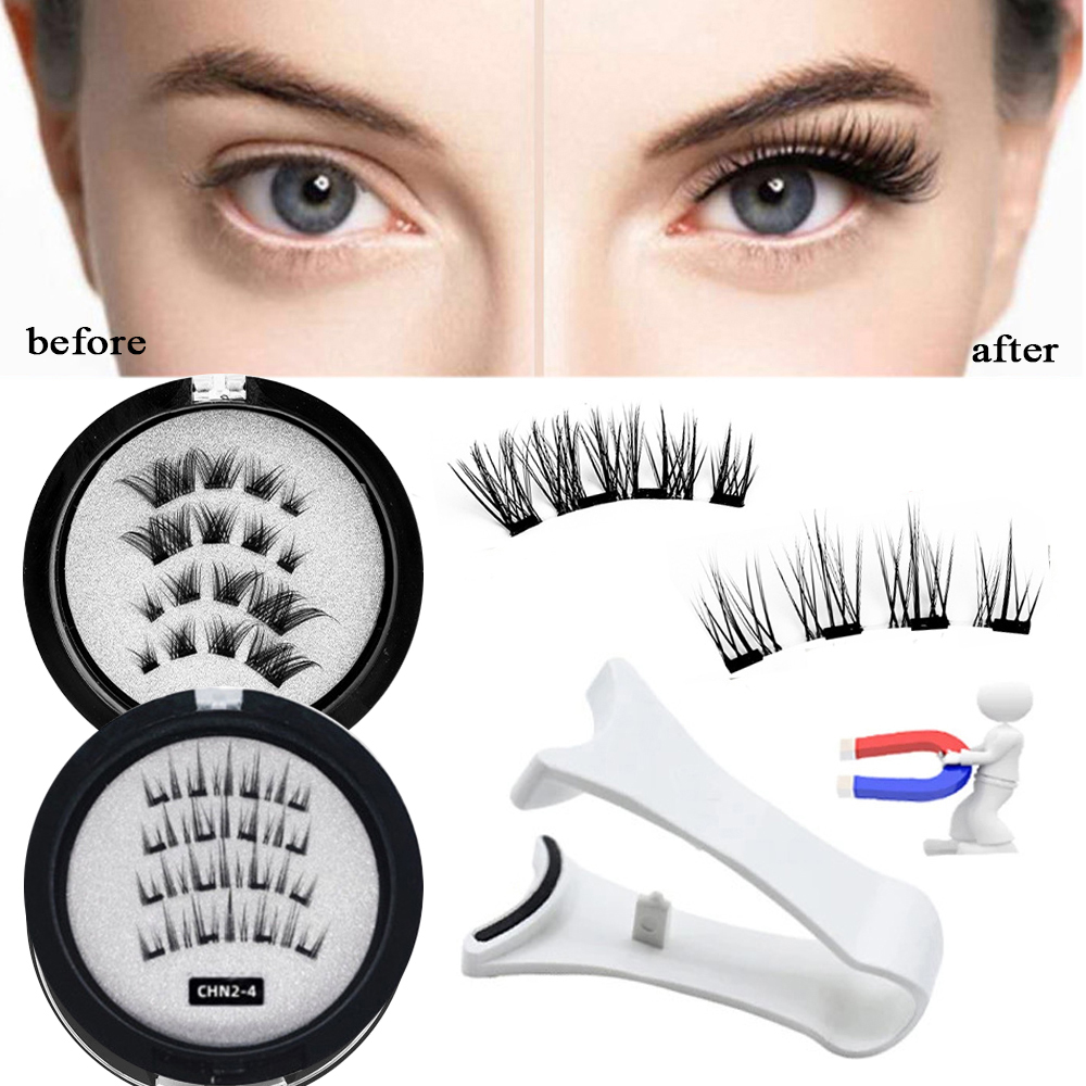 Beauty Natural Makeup - Kleberfreie magnetische Wimpern, 3D-natürliche Wirkung, magnetische