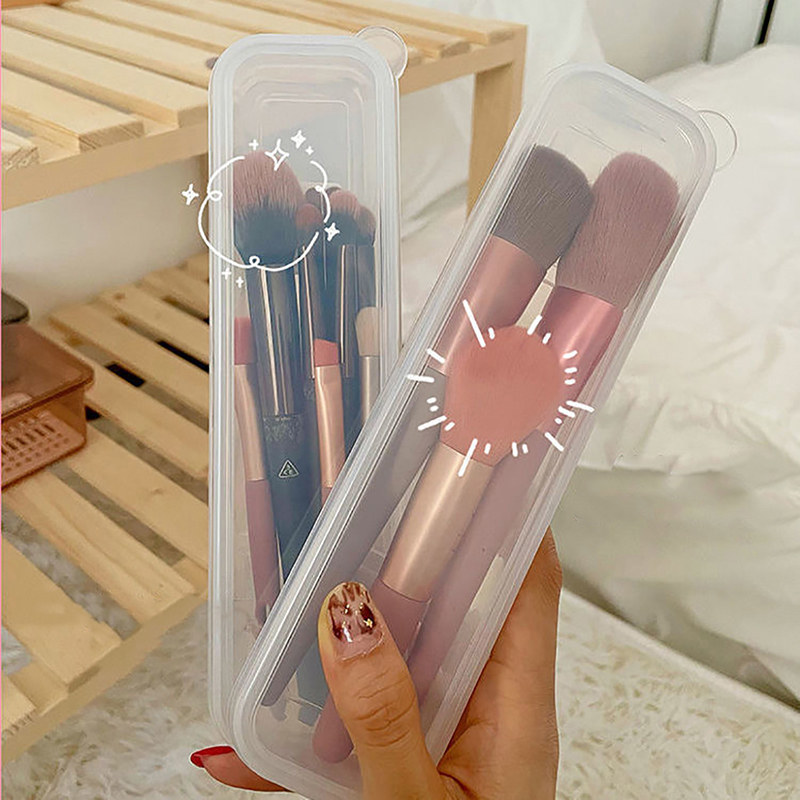 Beauty Makeup Women - Make-up Pinsel Organizer Transparent Mit Abdeckung