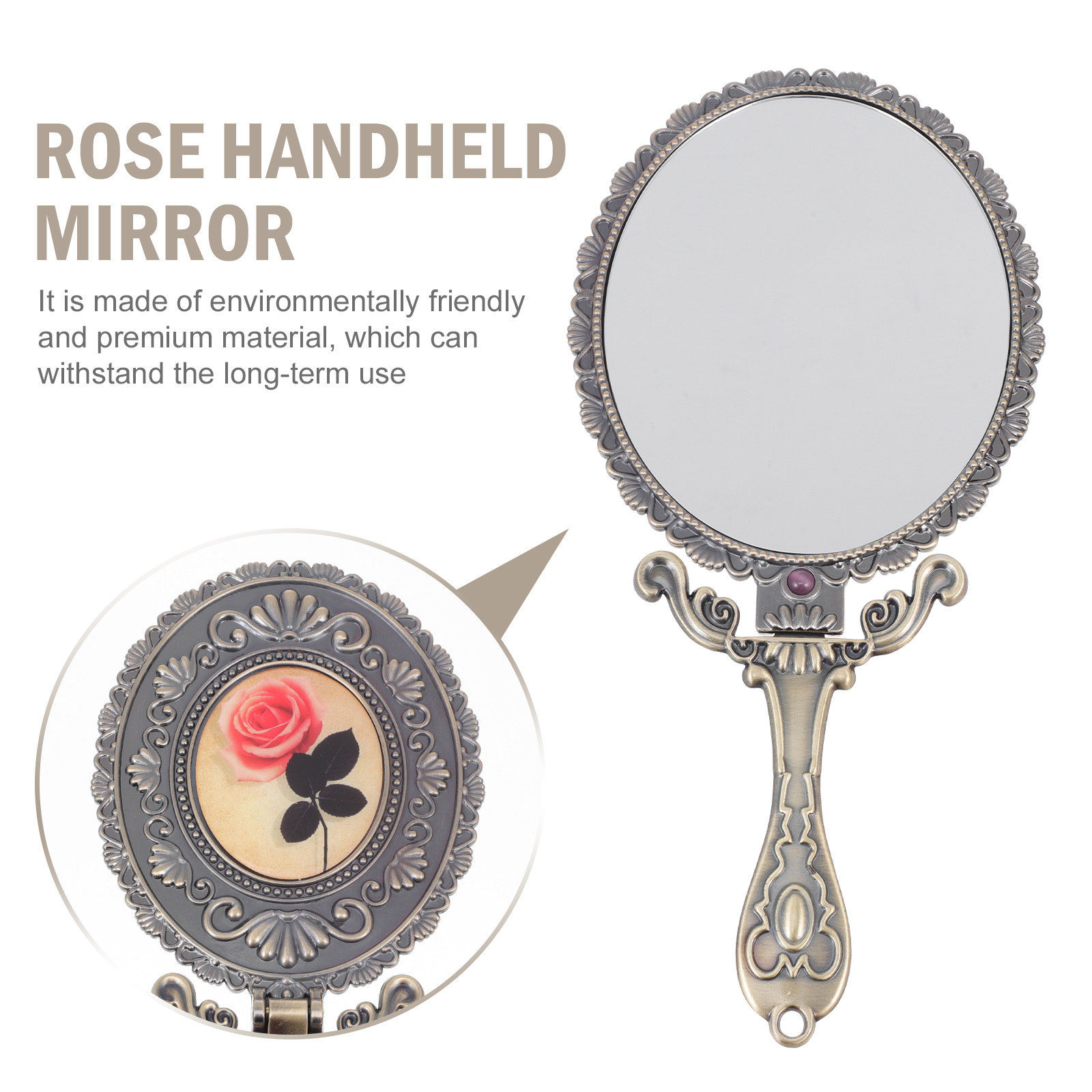 Vintage Rosen Handspiegel Trag – Beauty Rose Makeup Bewertung und Preis