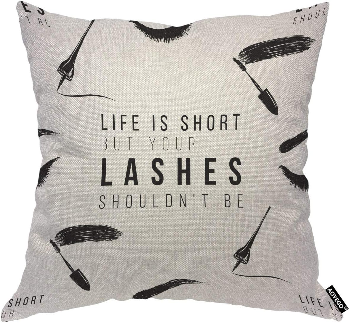 Lustiger Wimpern-Zitat-Kissenb – Beauty Makeup Quotes Funny Bewertung und Preis