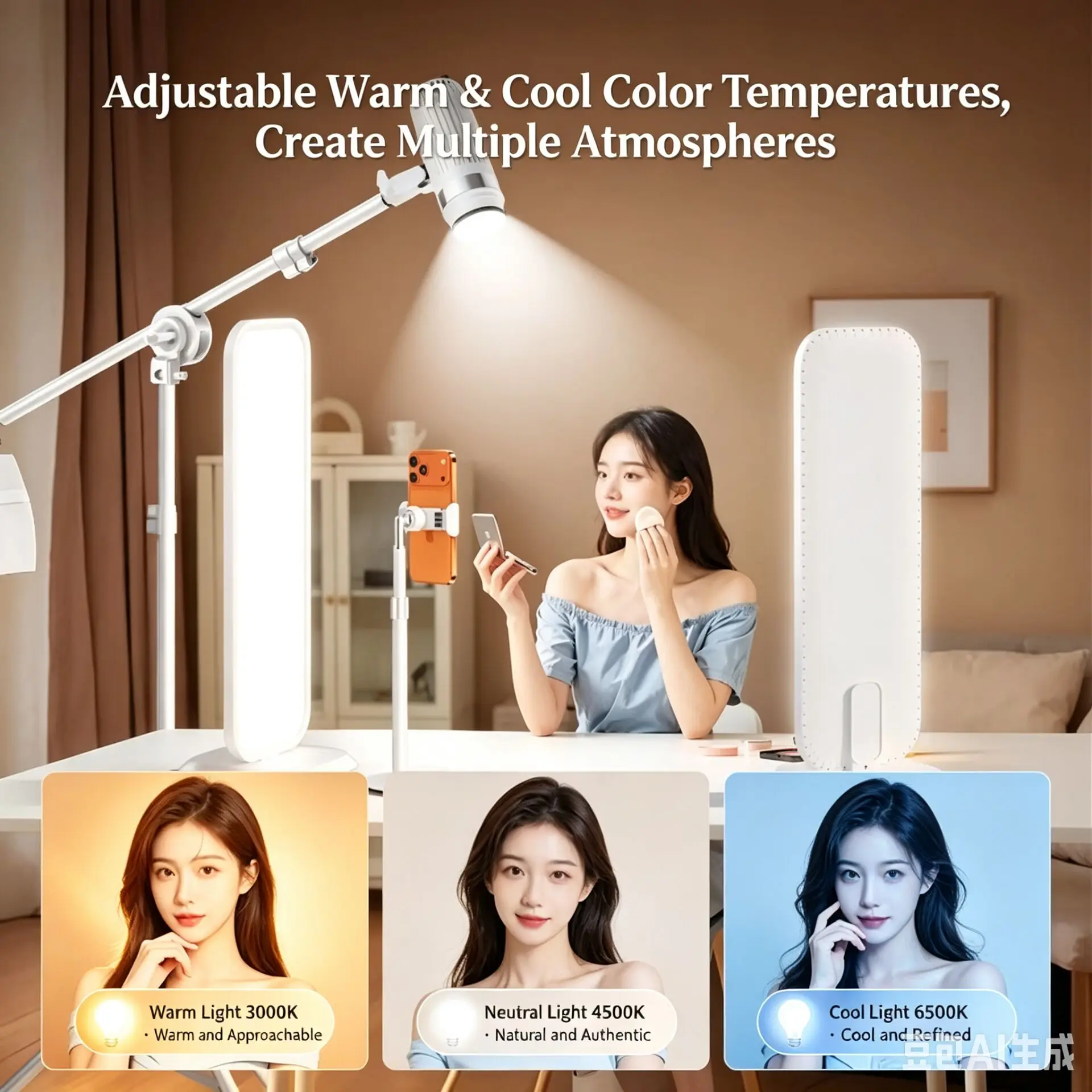 LED Desktop Halbkörper-Aufnahm – Beauty Makeup Video Bewertung und Preis