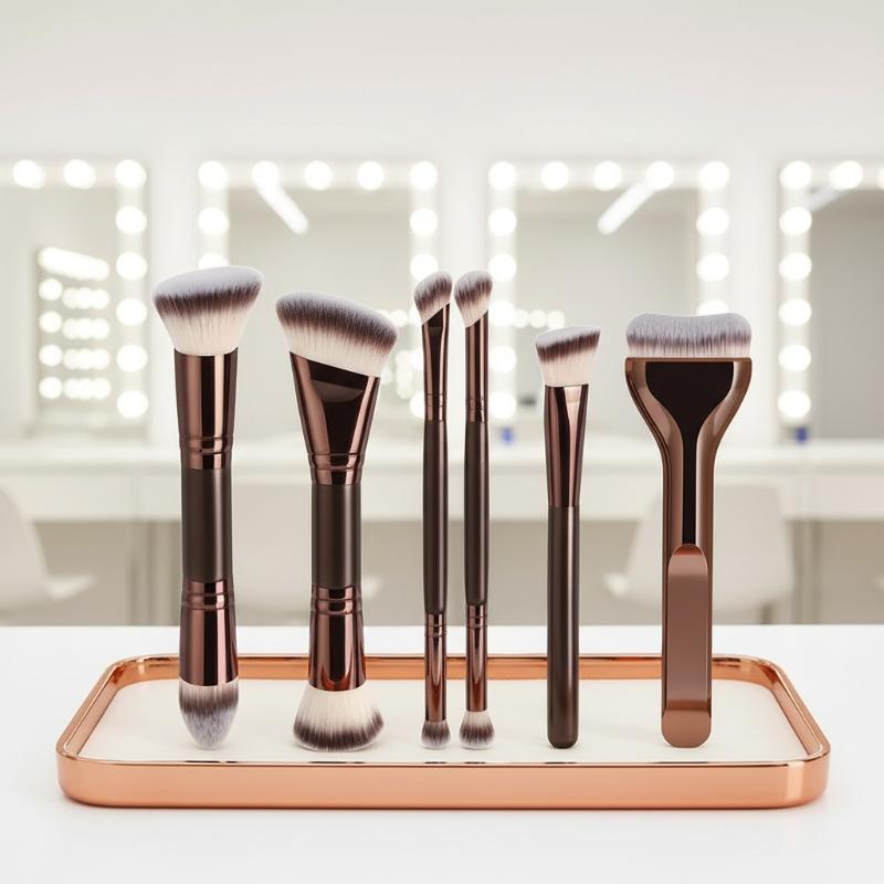 Doppelkopf-Gesichts-Make-up-Pi – Huda Beauty Makeup Brush Set Bewertung und Preis