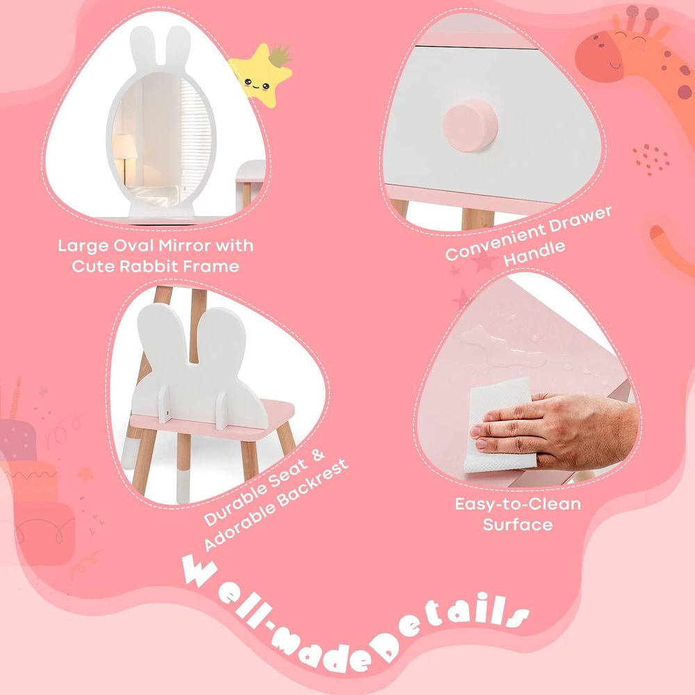 EY Kinder-Schminktisch, Hasen- – Beauty Makeup For Kids Bewertung und Preis