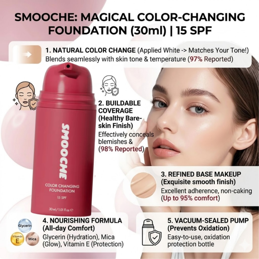 SMOOCHE Farbwechselnde Foundat – Beauty Natural Makeup Bewertung und Preis