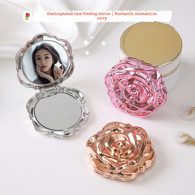 1PC Tragbare Mini Spiegel Retr – Beauty Rose Makeup Bewertung und Preis
