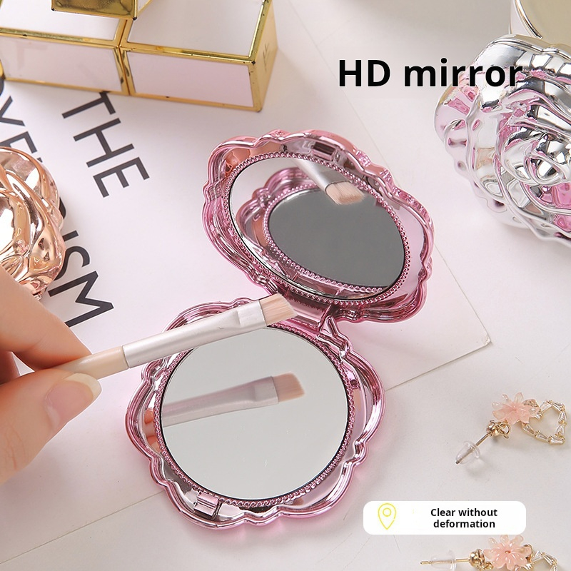 1PC Tragbare Mini Spiegel Retr – Beauty Rose Makeup Bewertung und Preis