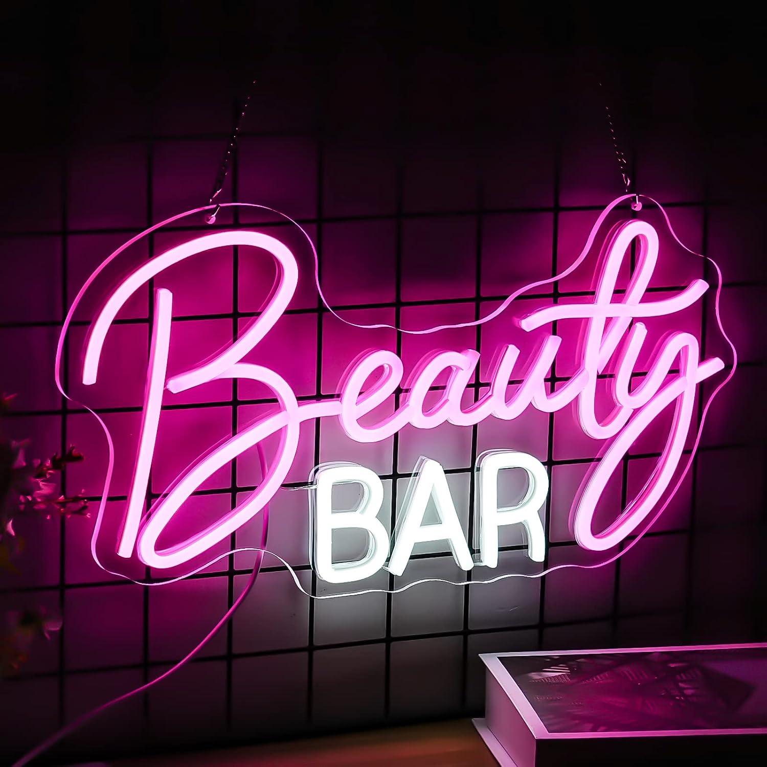 Beauty Bar Neonschild, dimmbar – Beauty Makeup Bar Bewertung und Preis