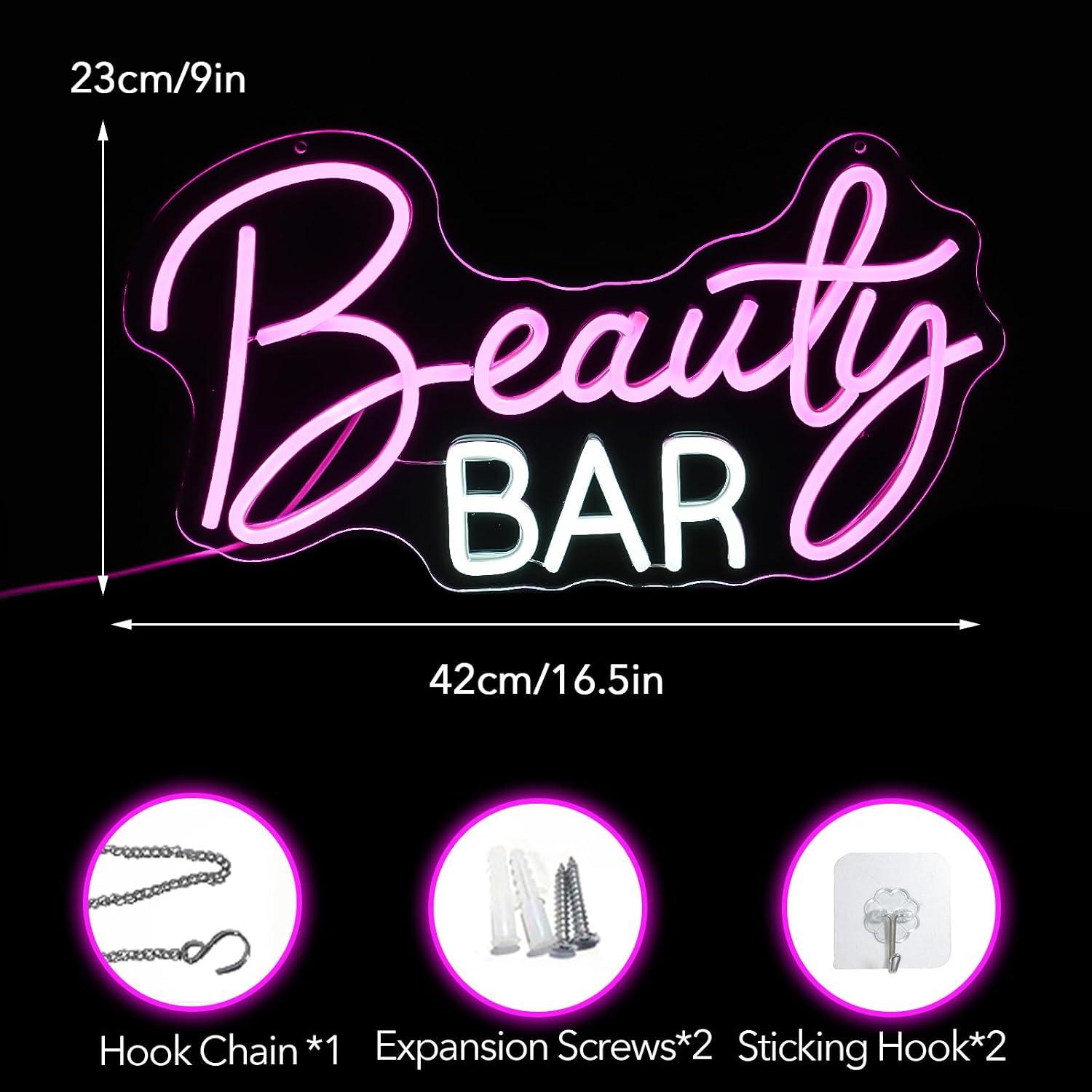 Beauty Bar Neonschild, dimmbar – Beauty Makeup Bar Bewertung und Preis